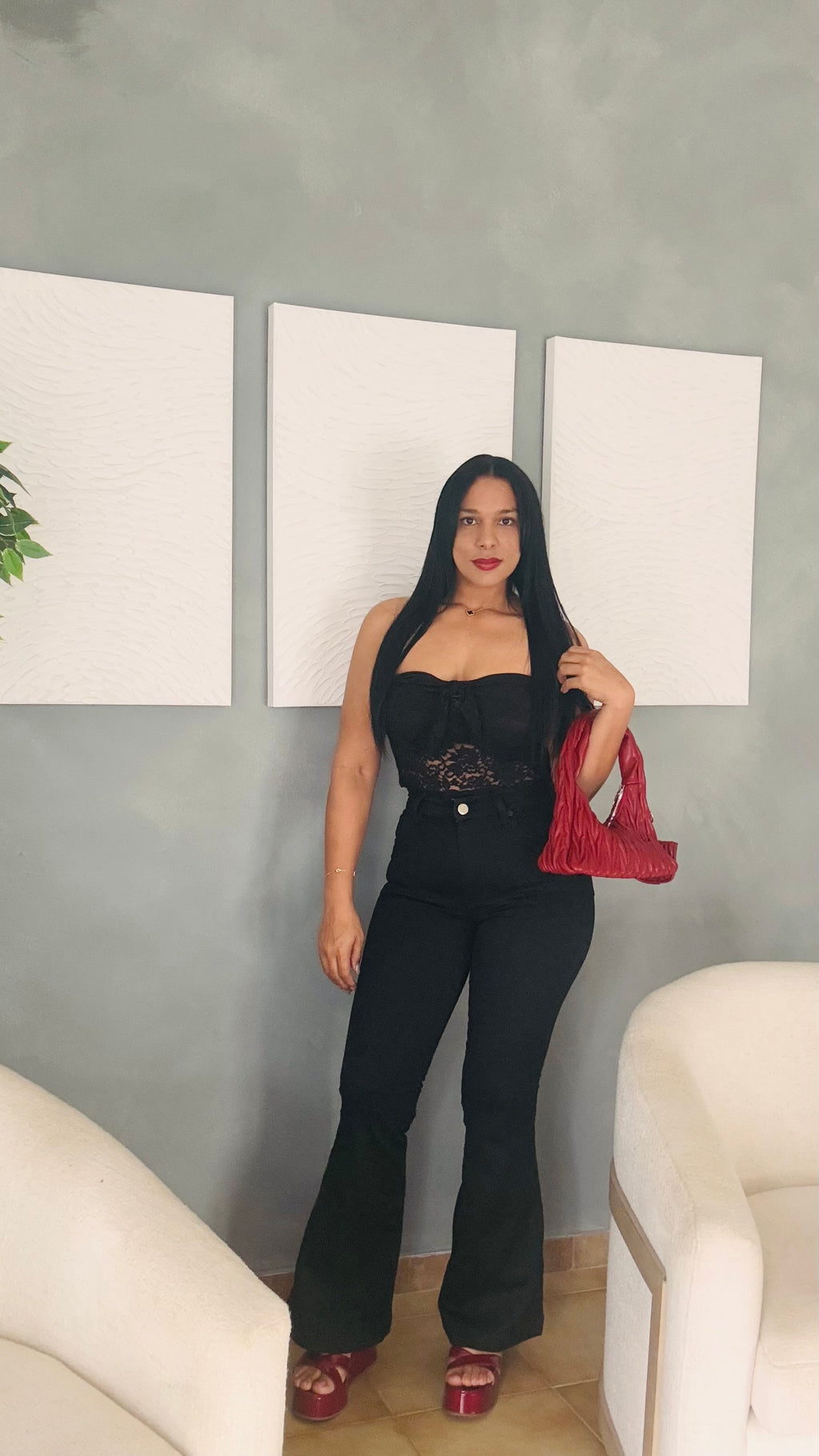 JHOIS Black Flare Jeans – Lift Fit